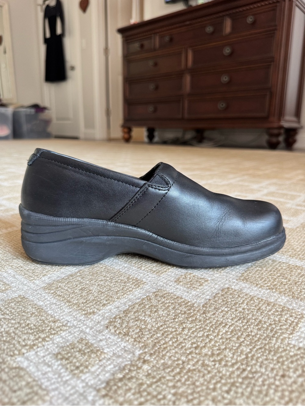 Rockport Works Leather Slip Resistant Work Clogs Utility Shoes Black Size 8.5 - Picture 5 of 11